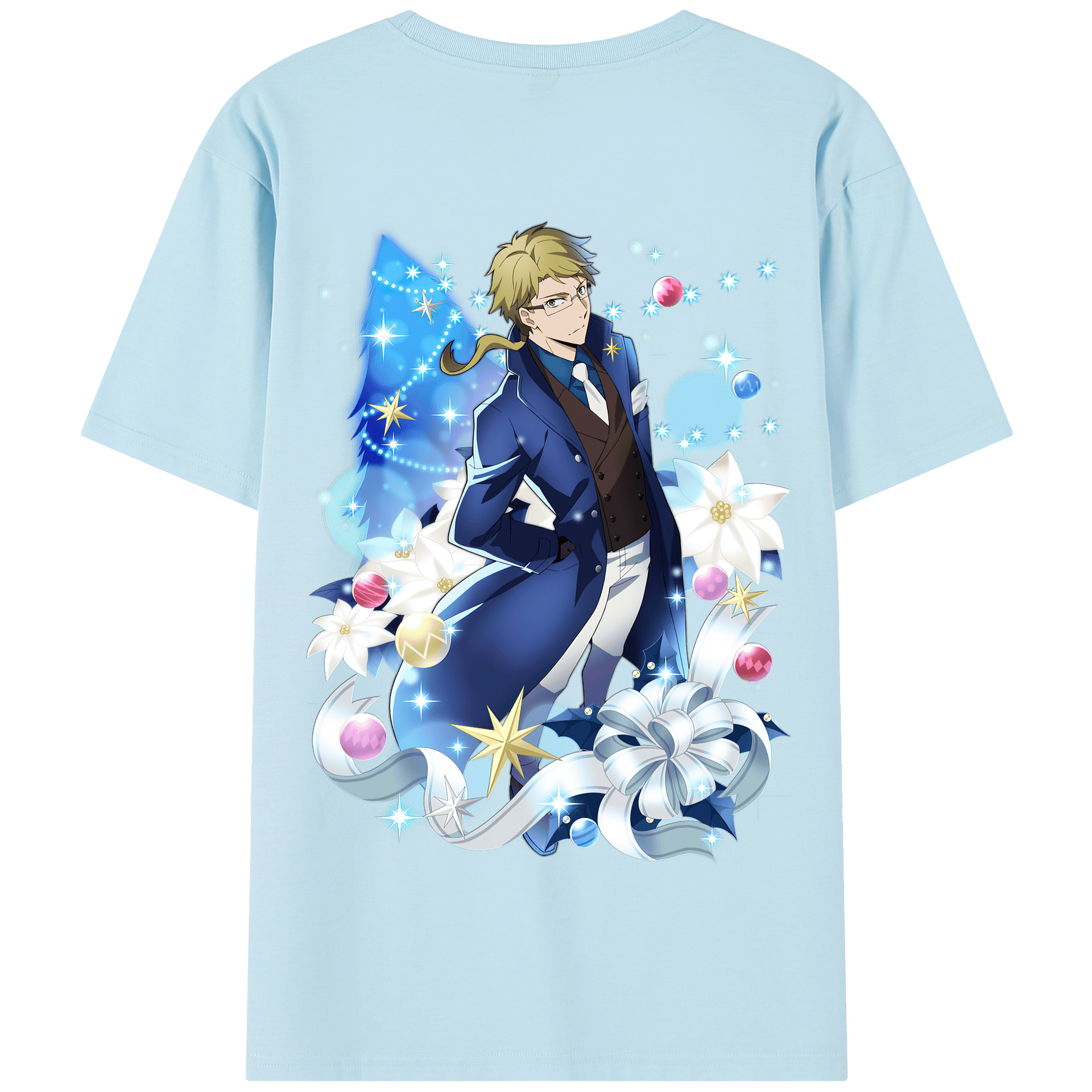 （画像用） 文豪ストレイドッグス Bungo Stray Dogs 綿100％半袖Tシャツ（背面プリント）